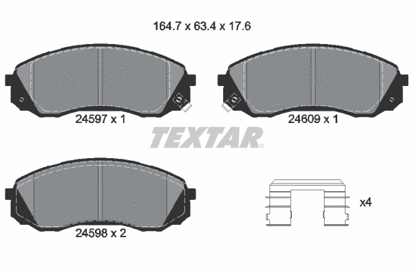 Brake Pad Set, disc brake (2459701)
