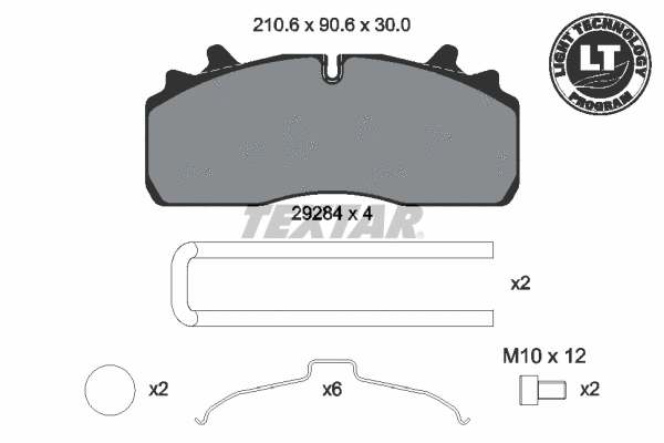Brake Pad Set, disc brake (2928401)