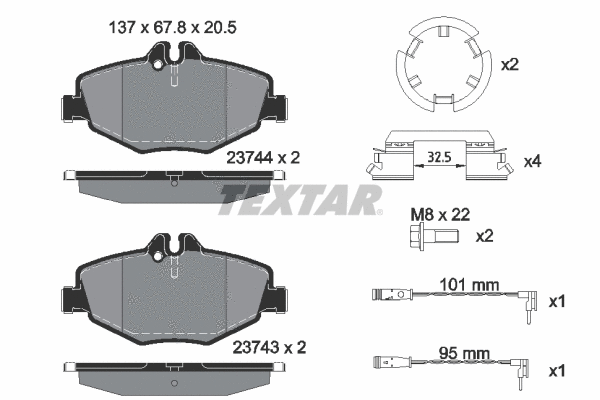 Brake Pad Set, disc brake (2374381)