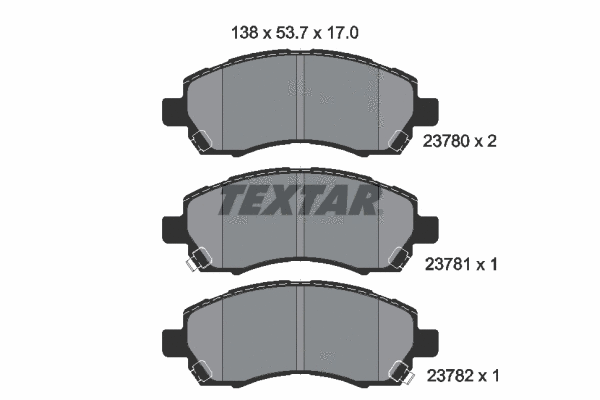 Brake Pad Set, disc brake (2378001)