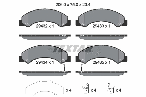 Brake Pad Set, disc brake (2943201)