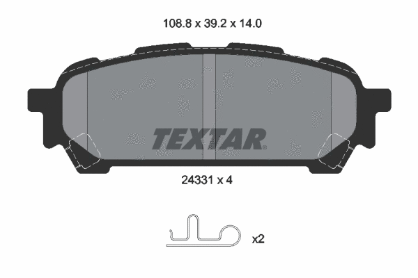 Brake Pad Set, disc brake (2433101)