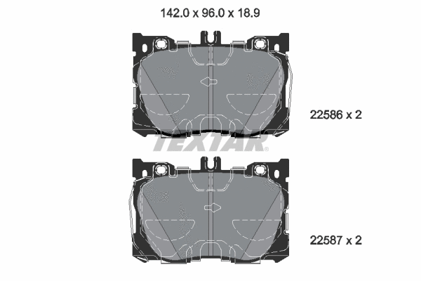 Brake Pad Set, disc brake (2258601)