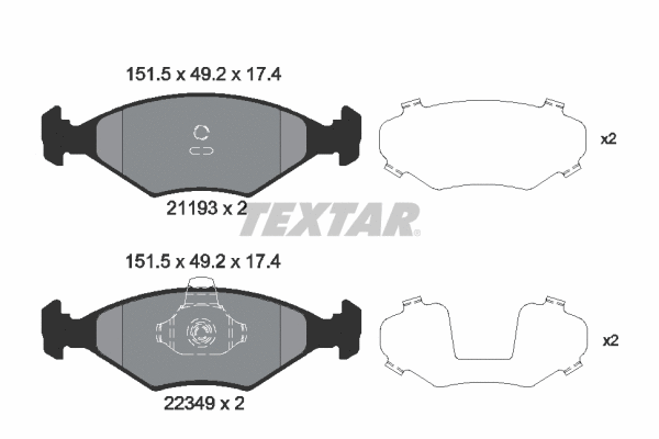 Brake Pad Set, disc brake (2119303)