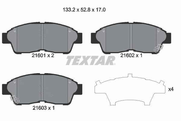 Brake Pad Set, disc brake (2160101)