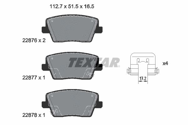 Brake Pad Set, disc brake (2287601)