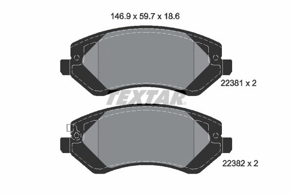 Brake Pad Set, disc brake (2238101)