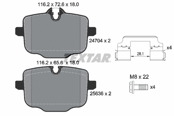 Brake Pad Set, disc brake (2470401)
