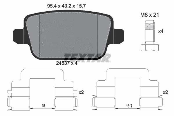 Brake Pad Set, disc brake (2453703)