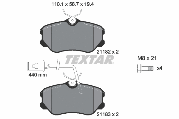 Brake Pad Set, disc brake (2118204)