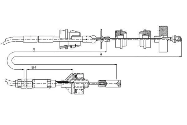 Cable Pull, clutch control (58010500)