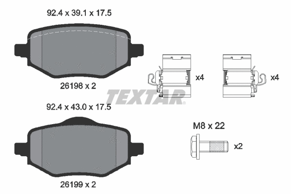 Brake Pad Set, disc brake (2619801)