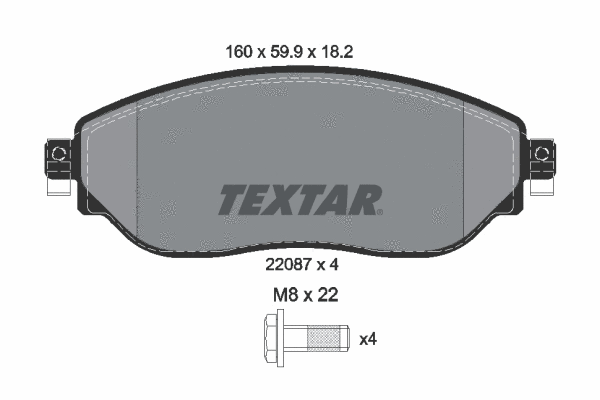 Brake Pad Set, disc brake (2208701)