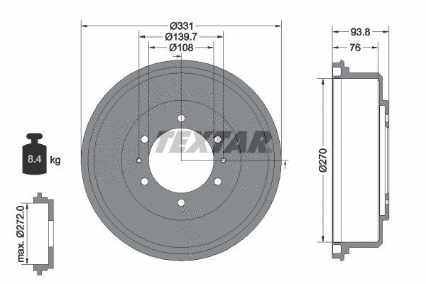 Brake Drum (94040400)