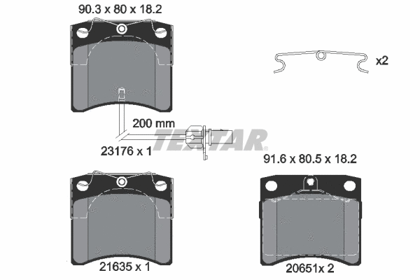Brake Pad Set, disc brake (2317602)