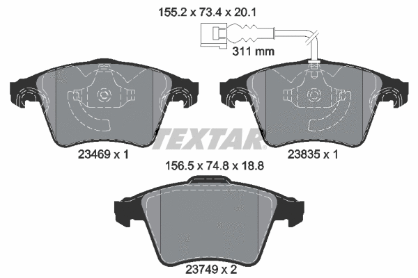 Brake Pad Set, disc brake (2346901)