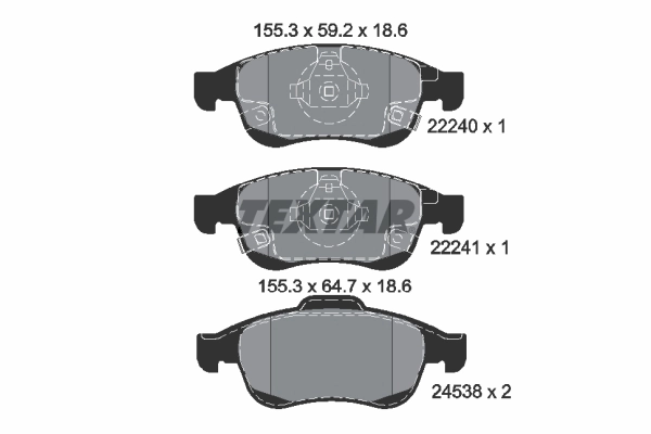 Brake Pad Set, disc brake (2224001)