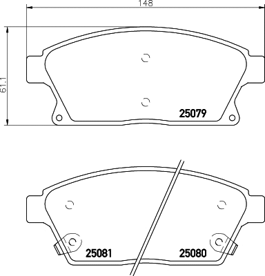 Brake Pad Set, disc brake (2507901)
