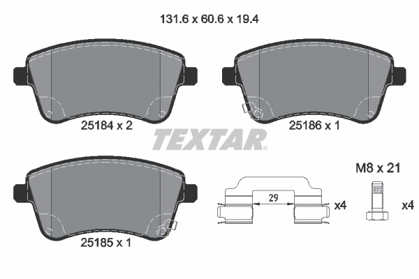 Brake Pad Set, disc brake (2518401)