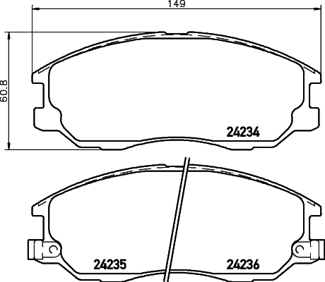 Brake Pad Set, disc brake (2423401)