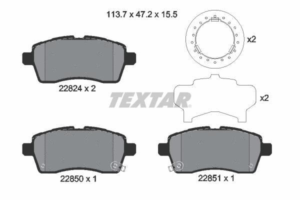 Brake Pad Set, disc brake (2282401)