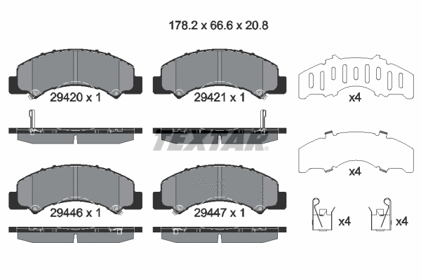Brake Pad Set, disc brake (2942001)