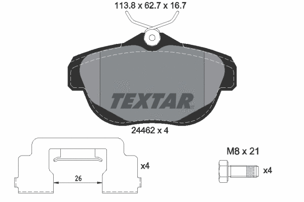 Brake Pad Set, disc brake (2446201)