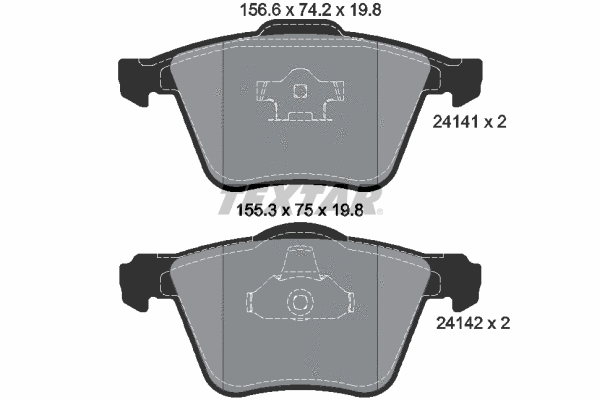 Brake Pad Set, disc brake (2414101)