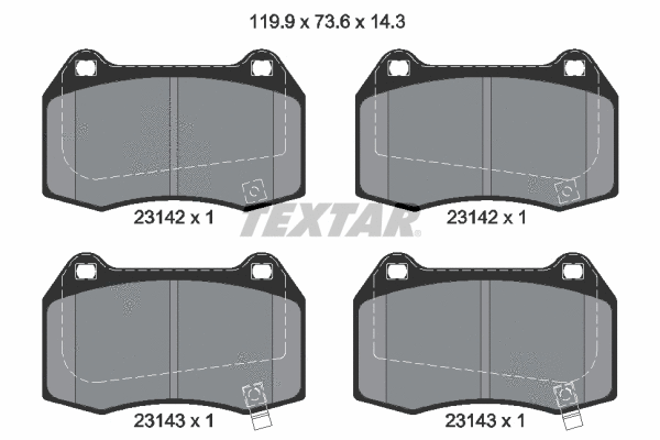 Brake Pad Set, disc brake (2314201)