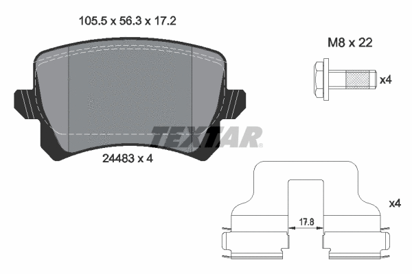 Brake Pad Set, disc brake (2448301)