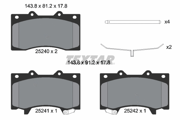 Brake Pad Set, disc brake (2524001)