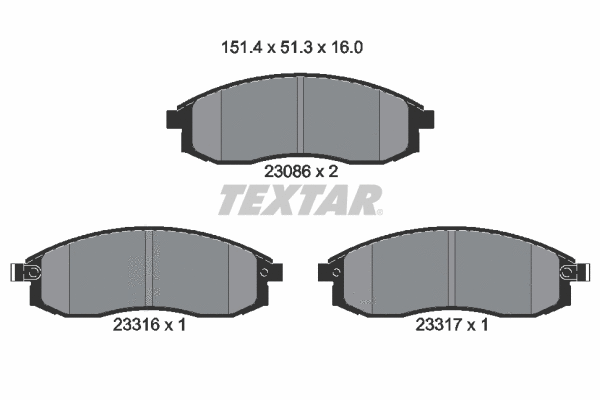 Brake Pad Set, disc brake (2308602)