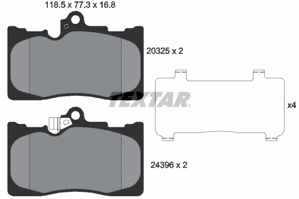 Brake Pad Set, disc brake (2032501)