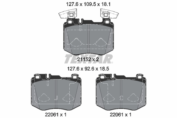 Brake Pad Set, disc brake (2115203)