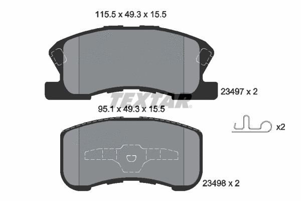 Brake Pad Set, disc brake (2349701)