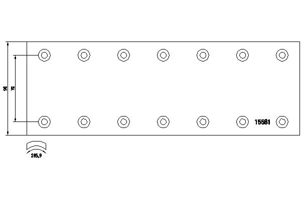 Brake Lining Kit, drum brake