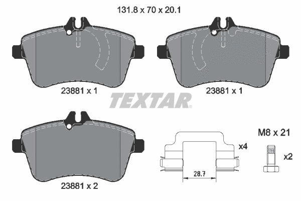 Brake Pad Set, disc brake (2388101)