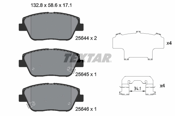 Brake Pad Set, disc brake (2564401)