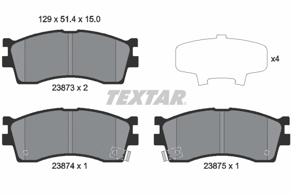 Brake Pad Set, disc brake (2387301)