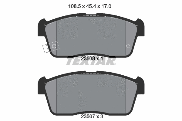 Brake Pad Set, disc brake (2350801)