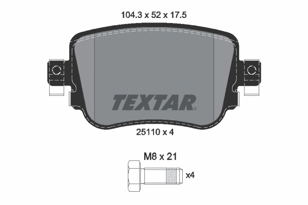 Brake Pad Set, disc brake (2511001)
