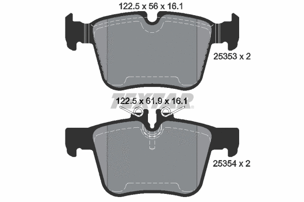 Brake Pad Set, disc brake (2535301)