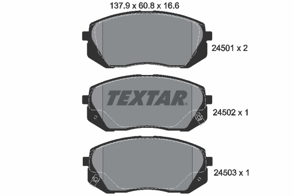 Brake Pad Set, disc brake (2450101)