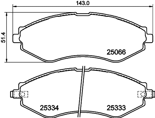 Brake Pad Set, disc brake (2506601)
