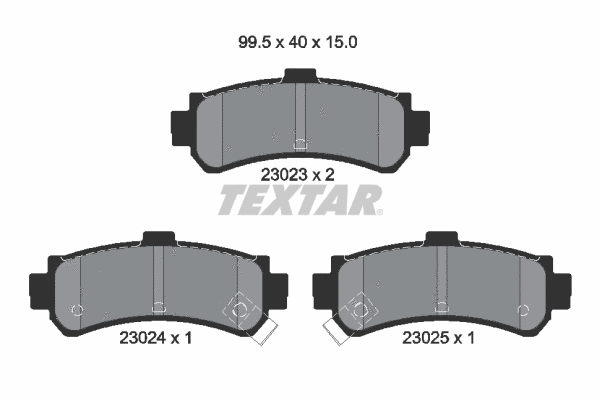 Brake Pad Set, disc brake (2302301)