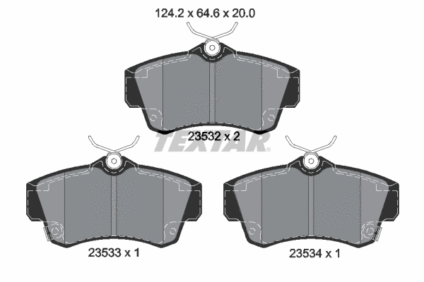 Brake Pad Set, disc brake (2353202)