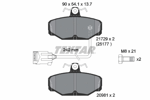 Brake Pad Set, disc brake (2172902)