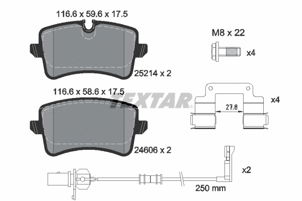 Brake Pad Set, disc brake (2521405)
