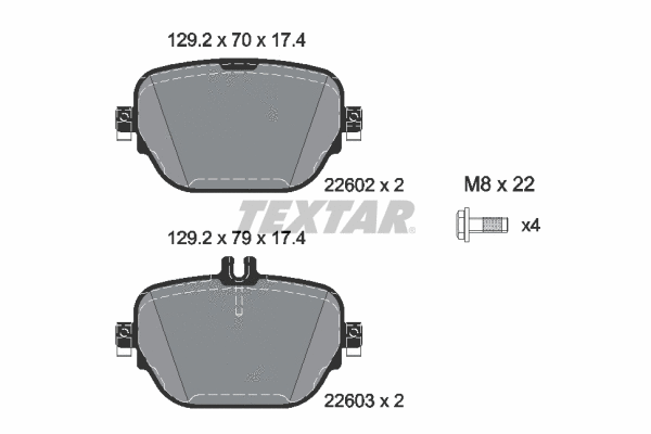 Brake Pad Set, disc brake (2260201)