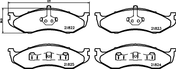 Brake Pad Set, disc brake (2182205)